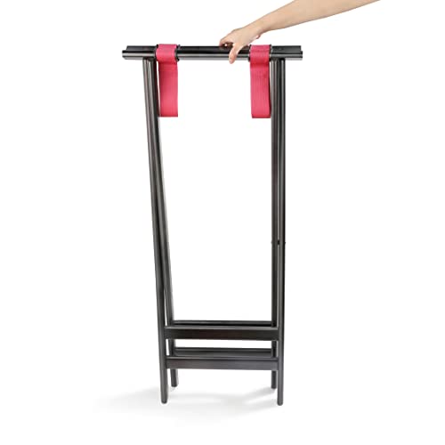 New Star 20038 Mahogany Finish Solid Birchwood Tray Stand, 38-Inch, Brown - size: Mahogany Finish (38-Inch)