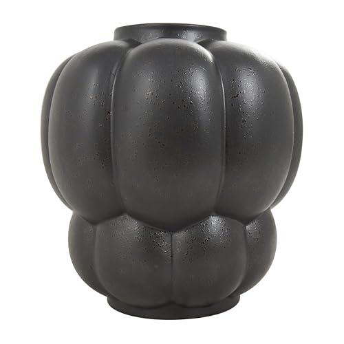 Deco 79 Ceramic Decorative Vase Wide Bubble Inspired Centerpiece Vase with Distressed Speckled Texturing, Flower Vase for Home Decoration 12" x 12" x 13", Black - size: 12" x 12" x 13"