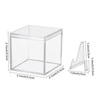 20 Pack Championship Ring Display Case Clear Acrylic Ring Case Display Box for Sports Baseball Softball Football Golf Single Ring Coin Holder Stand, 2.16 Inch - size: 20 Pack