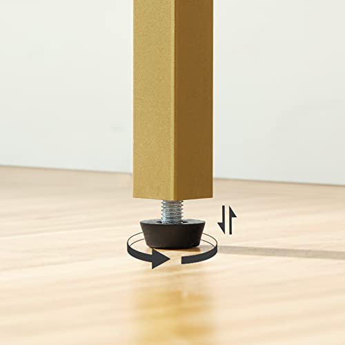 HOOBRO Narrow Console Table, 29.5" Small Entryway Table, Thin Sofa Table, Side Table, Display Table, for Hallway, Bedroom, Living Room, Foyer, White and Gold DW75XG01 - color: White + Gold