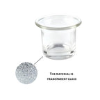 6 Pcs Clear Chunky Glass Lip Votive Candle Holders Tealight Votive Cups for Wedding Proposal, Spa Aromatherapy, Meditation, Table Decorations Clear Cups