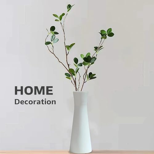 7 inch Modern Minimalist White Ceramic Vase Small Table Single Stem Vase for Home and Office Desk Decor Centerpiece