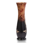 Aeravida Floral in The Garden Hand Craved 14-inch Mango Tree Wood Vase | Wooden Large Flower Vase | Home Decor