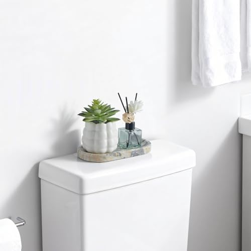 Natural Marble Vanity Tray, Marble Tray for Bathroom countertop,Stone Tray for Storing Perfume, Cosmetics and Jewelry 7.87 * 3.9inch （Ink Wash Yellow） - color: Ink Wash Yellow, size: 7.9" x 3.9" x 0.7"