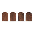 Pandapark Wood Bookends,Non-Skid Bookend for Shelves,Heavy Duty Bookends,Book Stand for Books/CDs,1 Pair - color: Black Walnut-b Plus
