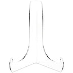 Plymor Clear Acrylic 60-Degree Angle Easel With Shallow Support Ledges, 6" H x 4.5" W x 3.5" D - size: 6" x 4.5" x 3.5"