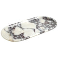 Natural Marble Tray, Coffee Table, Food, Fruit, Paper Cup, Cake Display, Coffee bar, Family Gatherings, Seasonal Holiday Decoration Tray(Viola-oval-11 x5 x0.7) - color: Viola-oval-11"x5"x0.7"