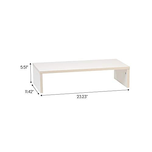 IRIS USA, Inc. Computer, Laptop, TV, Desk Top Riser, Ergonomic PC Monitor Stand, 1-Tier, White