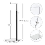 2 Pack Handbag Display Stands, Silver Purse Holder Display Stands, Adjustable Height Stainless Steel Hanger Rack for Retail Closet Vendors Display Luxury Bag Handbags Jewelry (RCS 50% Recycled Post-consumer Metal) - color: Silver