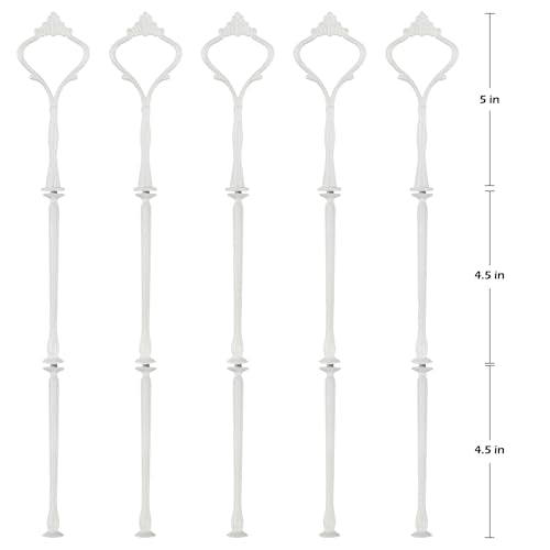 3 Tier Cake Stand, Luxury-Looking Wedding Cupcake Plate Holder, White Wreath Fruit Dessert Tower Tray for Birthday Party, Baby Shower, Graduation and Christmas Party (Plates NOT Included) - color: White