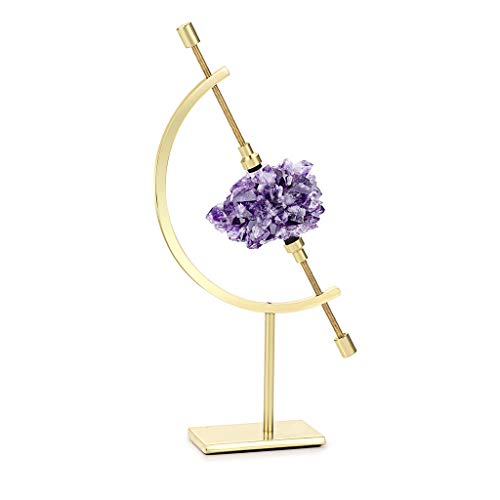 JUXYES Golden Toned Sphere Holder Caliper Stand, Caliper Style Display Stand For Mineral, Ornament, Gem, Shell, Coin, etc (S) - color: Gold, size: S