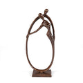 Danya B. Circle of Love Bronze Sculpture - Contemporary Home Decor Modern and Elegant Couple Embrace Eternal for Wedding, Anniversary, Birthday or Gift