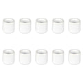Mega Candles 10 pcs White 1/2 Inch Diameter Ceramic Chime Ritual Spell Candle Holders, Great for Casting Chimes, Meditation, Rituals, Spells, Vigil, Witchcraft, Wiccan Supplies - color: White, size: 10 Pieces