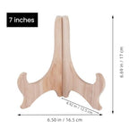 RTeng 2 Pack Wooden Display Stand for Sculptures | Plate and Stone Holder | Decorative Support Rack – Stylish Wooden Stands for Display, Plate Stands, Picture Frame Stand (5”, 6”, 7”) (7 Inch) - size: 7 Inch