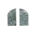 Creative Co-Op Half Arch Marble Bookends, Green