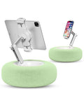 Viozon Tablet Stand Pillow, Compatible with 4.7"-13" Phone/Tablet, iPad, iPhone, Samsung, Google, Kindle, 360°Adjustable Phone Holder for Bed with Soft Plush Fabric, and Detachable Bowl, Green - color: Green