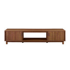 Walker Edison Arundo Fluted TV Stand for TVs up to 80 Inches, 70" TV Stand, Mocha - color: Mocha, size: 70" TV Stand