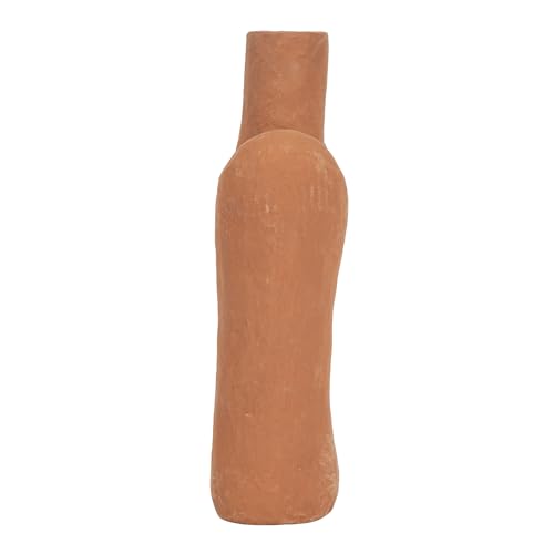 Bloomingville Modern Abstract Decorative Paper Mache Vase, Terracotta (Each Will Vary)