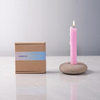 Handmade Natural Pebble Taper Candle Holder Handcrafted Taper Candle Holder for Altar, Mantle, Desk, Table, Shelf