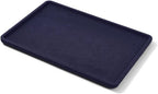 Microfiber Jewelry Trays Stackable Ring Earring Bracelet Necklace Bangle Watch Display Tray Drawer Organizer 13.77 * 9.44 * 0.59inch (Blue - color: Blue, size: 35*24cm Tray