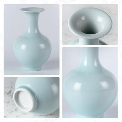 KAMMAK Colored Ceramic Vase, Beautiful Hand-Painted Decorative Vase, Modern Art Porcelain Vase for Flower Mantle Dining Table Centerpiece, Entryway Living Room Wedding Decoration, SS005 - style: SS005