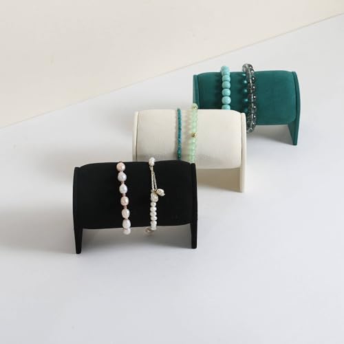 Velvet Watch Display Stand for Selling, Bracelet Storage Organizer for Boutique Store, Woman Jewelry Bangle Holder for Home Decor【Black】 - color: Black