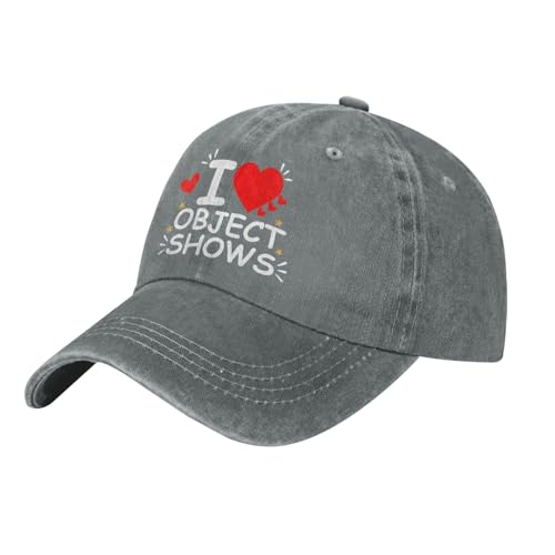 I Love Object Shows Caps for Men Object Shows Mens Baseball Hats - color: Gray