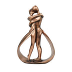 Resin Couple Statue, Modern Decor Romantic Lovers Embrace Statue Abstract Sculpture Wedding for Home Table Bookshelf Desktop Decoration
