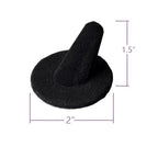 Black Velvet Ring Display Stand, 10PCS Ring Holder and Organizer, Jewelry Display Stand for Storage