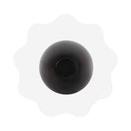 Kate and Laurel Acari Modern Pedestal Drink Table, 10 x 10 x 22, Clear Acrylic and Black, Decorative End Table with Scalloped Acrylic Tabletop for Use as Small Plant Stand or Cute Living Room Accent