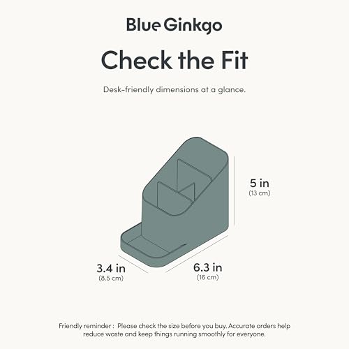 BLUE GINKGO Desk Holder – Korean-Made Office Organizer for Pencils, Pens, Notes, and Desk Supplies (Green) - color: GREEN, size: HOLDER