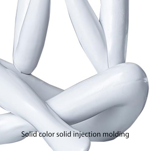 Small Collectible Figurines Abstract Sculpture Statue Desktop Decor Office Shelf Decoration for Home Living Room (White)