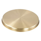 4 PCS Gold Round Tray, 11.8 Inch Stainless Steel Serving Tray Jewelry Dish Makeup Vanity Organizer, Gold Platter Circle for Countertop, Bathroom, Perfume