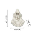 White Goth Wizard Crystal Ball Stand Sphere Display, Natural Healing Feng Shui Glass Orb Holder Base Statue Decoration, for 30mm-50mm Sphere - style: White Goth Wizard