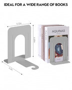 Honagu Bookends, Metal Book Ends, Bookends for Shelves, Book Holder Stopper for Heavy Books, /CDs/DVDs (1 Pair/2 Pieces, Grey) - color: Gray