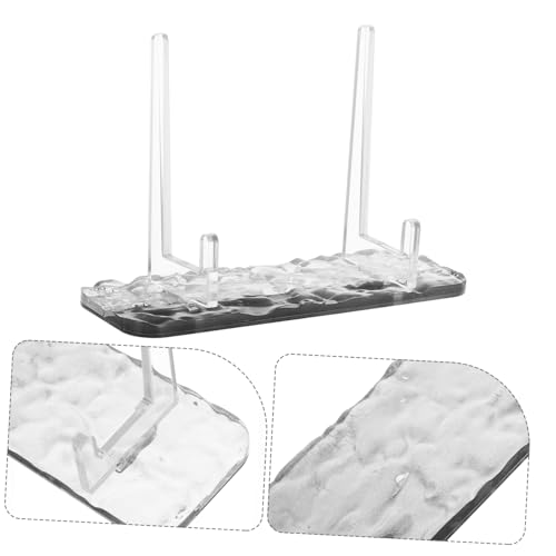 Angoily Multifunctional Acrylic Water Ripple Display Stand Compact Easel for Beauty Items Photos and Decorative Plates Desktop and Tabletop Use