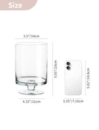 Glass Candle Holder for Pillar Candles - Large Glass Vases for Table Decoration, Clear Hurricane Candle Holder for Wedding Christmas Halloween Party Centerpiece Dining Room Decor, Gifts for Women