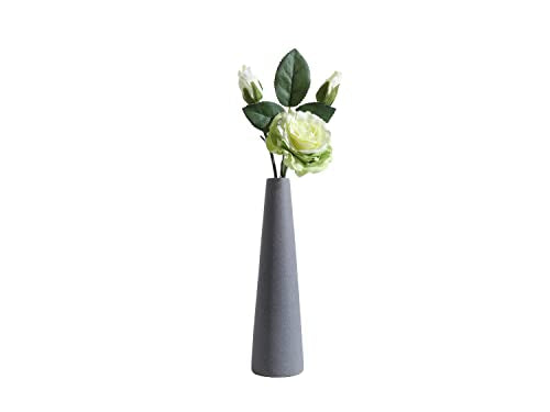 Ceramic Vases, Modern Home Decor Ceramic Vase, Frosted Porcelain vase, Grey Minimalist vases,Living Room Decoration，Ideal Shelf, Best Decoration. (Grey) - color: Gray
