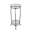 Kavlium Plant Stand Indoor Outdoor，Tall Black Metal Rustproof Stable Plant Stands，2 Tier 27.1 inch Multiple Plant Rack Holder Rack Flower Pot Stand Heavy Duty Plant Shelf
