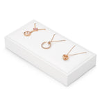 3 Slot PU Leather Necklace Jewelry Stand Pendant Drawer Organizer Tray White Bracelets Display Holder USP-TT16609-new (White) - size: 6.3" x 3.15" x 0.98"
