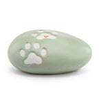 DEMDACO Inspired Everyday Collection Inspired Puppy Dog Paw Print Sage Green 4.5 x 3 Stoneware Decorative Garden Stepping Stone Patio Walkway Sculpture Yard Art - style: Inspired Stone - Paw Prints