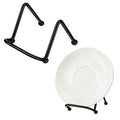2Pcs Small Display Stand Mini Metal Plate Holder Square Wire Stands for Picture and Photo Easels Black Frame Plate Holders for Coaster Collectibles Book Mobile Phone and Decorative 2"