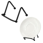 2Pcs Small Display Stand Mini Metal Plate Holder Square Wire Stands for Picture and Photo Easels Black Frame Plate Holders for Coaster Collectibles Book Mobile Phone and Decorative 2"
