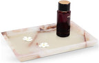 Radicaln Marble Rectangle Serving Tray 12" Inches Handmade White Onyx Charcuterie Tray Dining Table, Ideal Candle Dish and Plate for Serving Platter - color: White Onyx