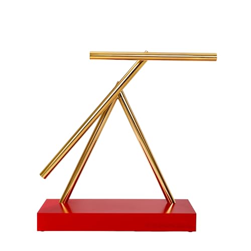 Kinetic Energy Sculpture - Desktop Toy Version (Gold/Red)