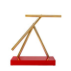 Kinetic Energy Sculpture - Desktop Toy Version (Gold/Red)