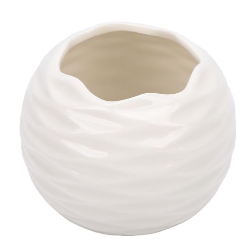 Generic Scented Candle Holder, Ceramic Nordic Minimalist Hand Cast Texture, with Heat Proof Premium Material, for Living Room Dining Table Bedroom Decor (White)
