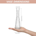 Glass Bud Vases Bulk 12 Pcs - Clear Ribbed Wedding Centerpiece Vases, Small Flower Vases for Table Decor, Party Events & Home Decor