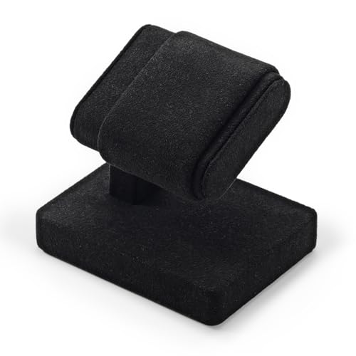 Microfiber Watch Display Stand T-bar Watch Stand Holder Organizer For Men And Women Wristwatch, Bracelet,Storage Display Rack (Black) - color: Black, size: 1 Slot