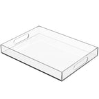Serving Tray 12x16 Inch Decorative Clear Acrylic Serving Platter for Appetizers, Breakfast, Snacks – Perfect for Parties, Events, and Home Use, 1 Pack - size: 16x12 inch